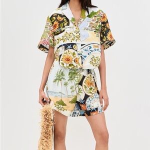 Farm Rio Latin trip scarves shorts
